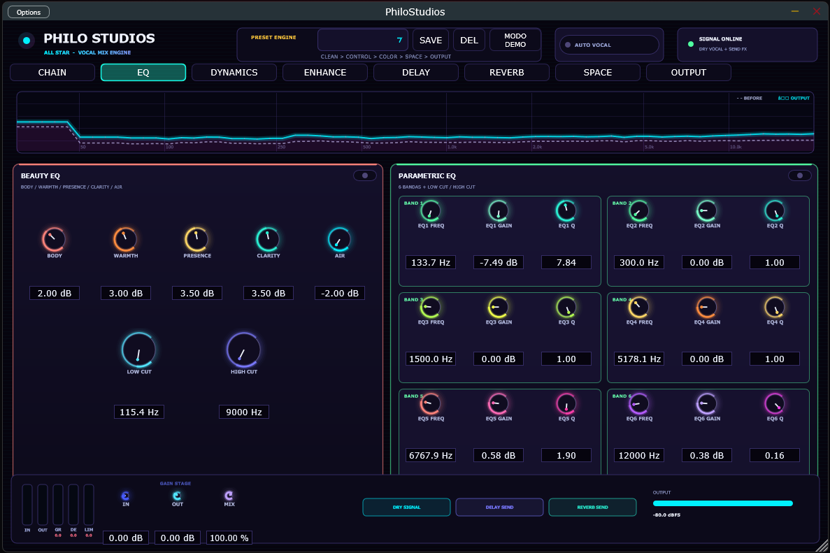 PhiloStudios Parametric EQ - ecualizador vocal de 10 bandas